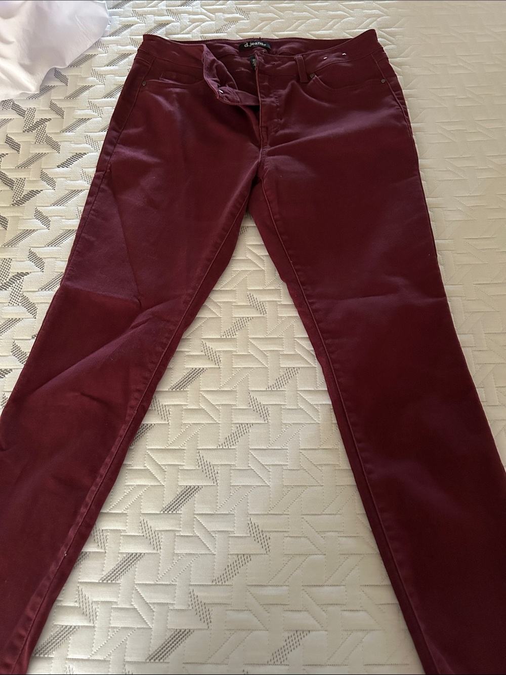 Burgundy Skinny Pants